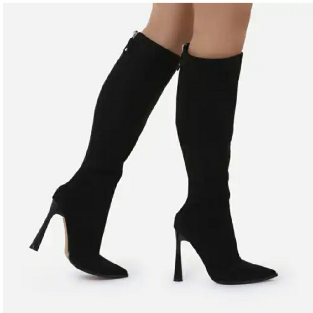 Black Faux Suede Boots